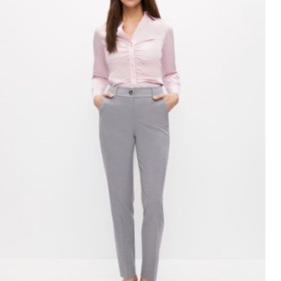 NWT Ruched Gathered button Down Button up Classic fitted tailored dress shirt - Picture 5 of 7